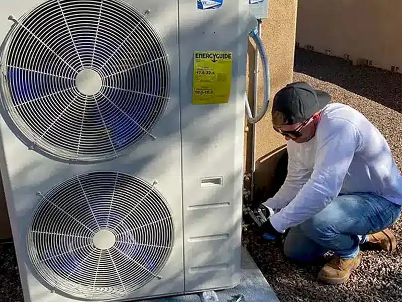 AC installation by Worlock Air Conditioning Technician
