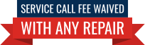 Service call fee waived with any repair